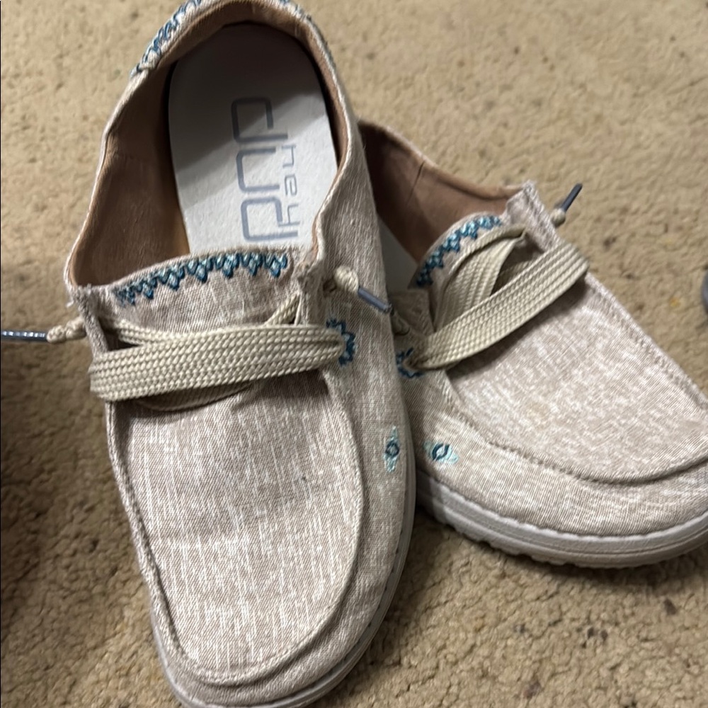 Hey Dude Tan Moccasin Shoes with Comfort Design